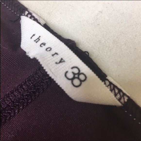 Theory 38 Cropped Maroon Leggings - Picture 5 of 8